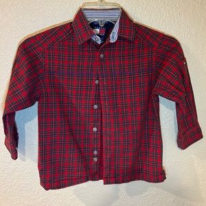 Tommy Hilfiger Boys Long Sleeve Button Down Shirt - Size 4